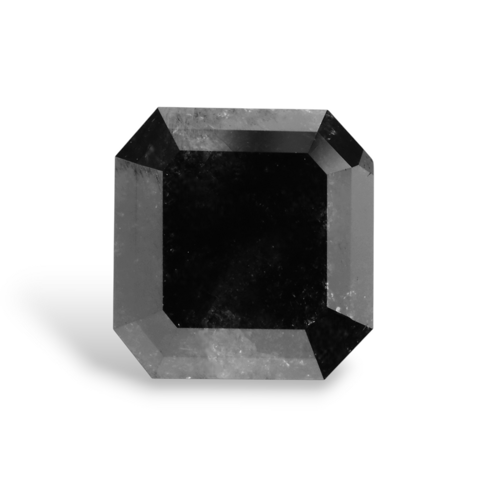 GIA 2.66 Carat Natural Fancy Black Sq emerald Diamond SE-6951GN