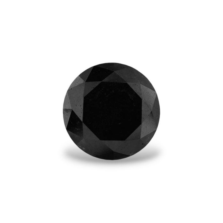 GIA 2.83 Carat Natural Fancy Black Round Diamond SE-6953GN