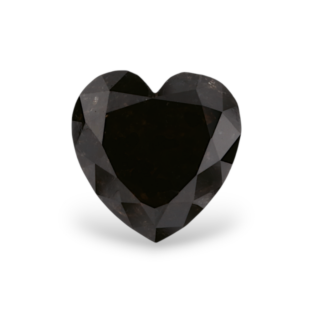 GIA 1.74 Carat Natural Fancy Black Heart Diamond SE-6956GN