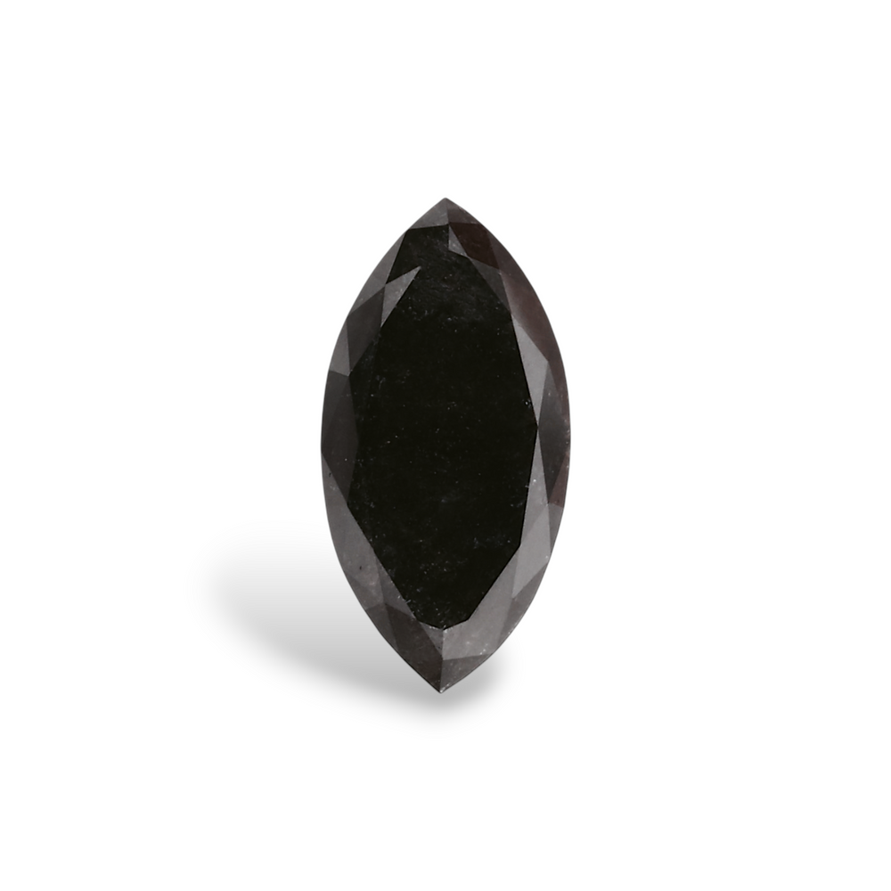 GIA 0.61 Carat Natural Fancy Black Marquise Diamond SE-6985GN