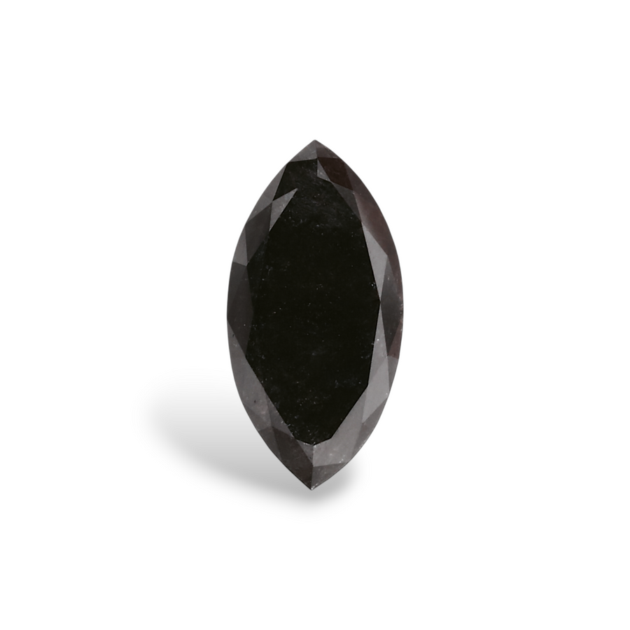 GIA 0.61 Carat Natural Fancy Black Marquise Diamond SE-6985GN
