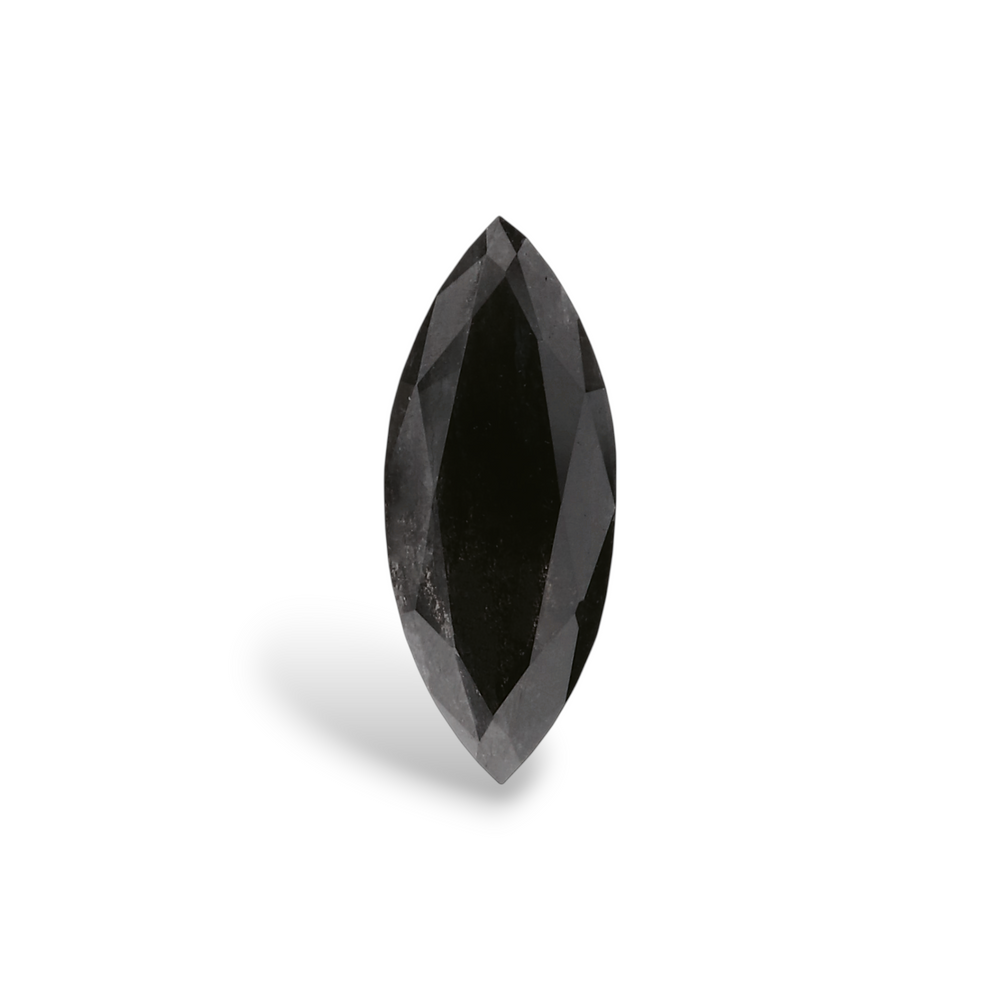 GIA 0.68 Carat Natural Fancy Black Marquise Diamond SE-6986GN