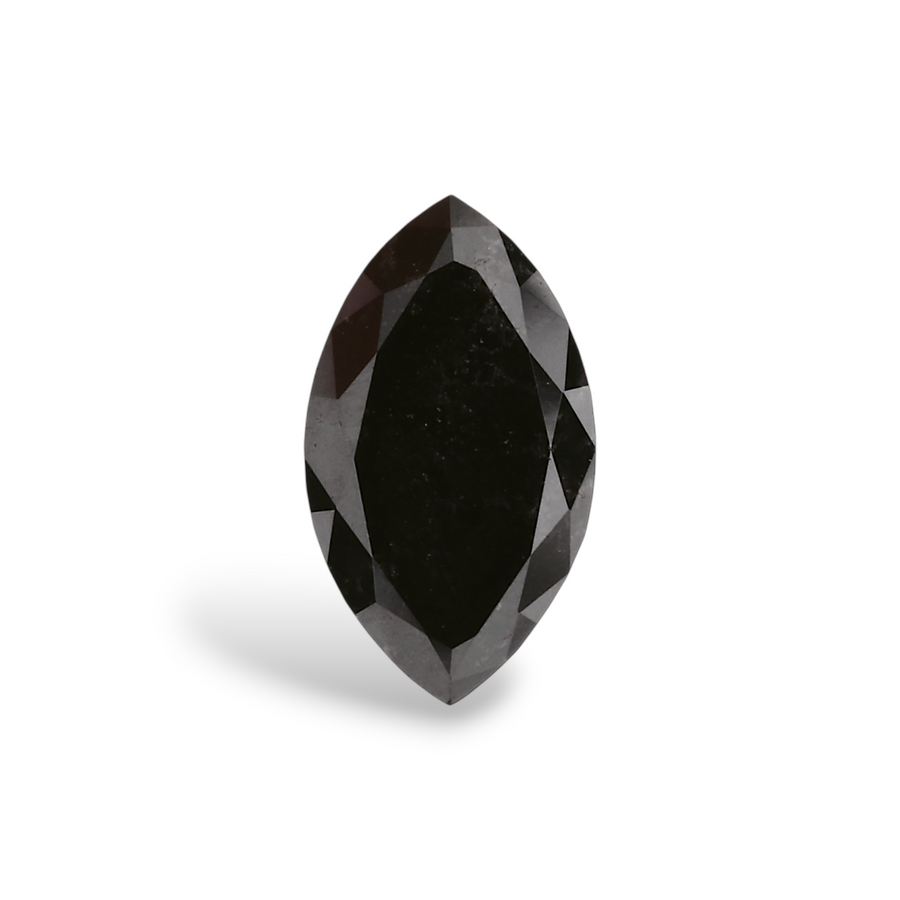 GIA 0.63 Carat Natural Fancy Black Marquise Diamond SE-6988GN