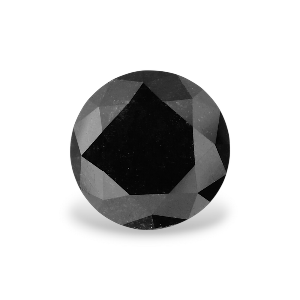 GIA 1.06 Carat Natural Fancy Black Round Diamond SE-6989GN