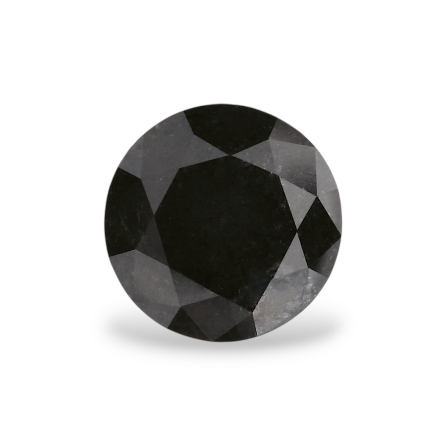 GIA 1.08 Carat Natural Fancy Black Round Diamond SE-6991GN