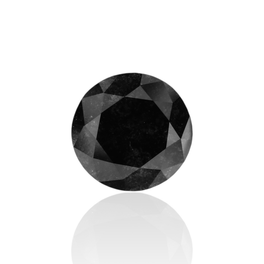 GIA 1.33 Carat Natural Fancy Black Round Diamond SE-6996GN