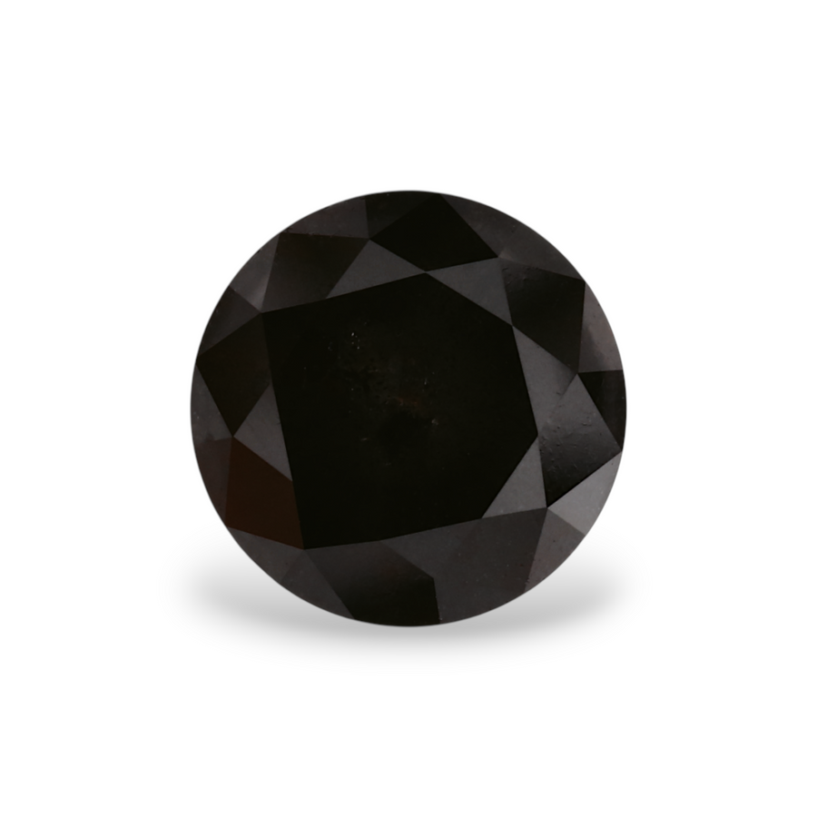 GIA 1.92 Carat Natural Fancy Black Round Diamond SE-6998GN