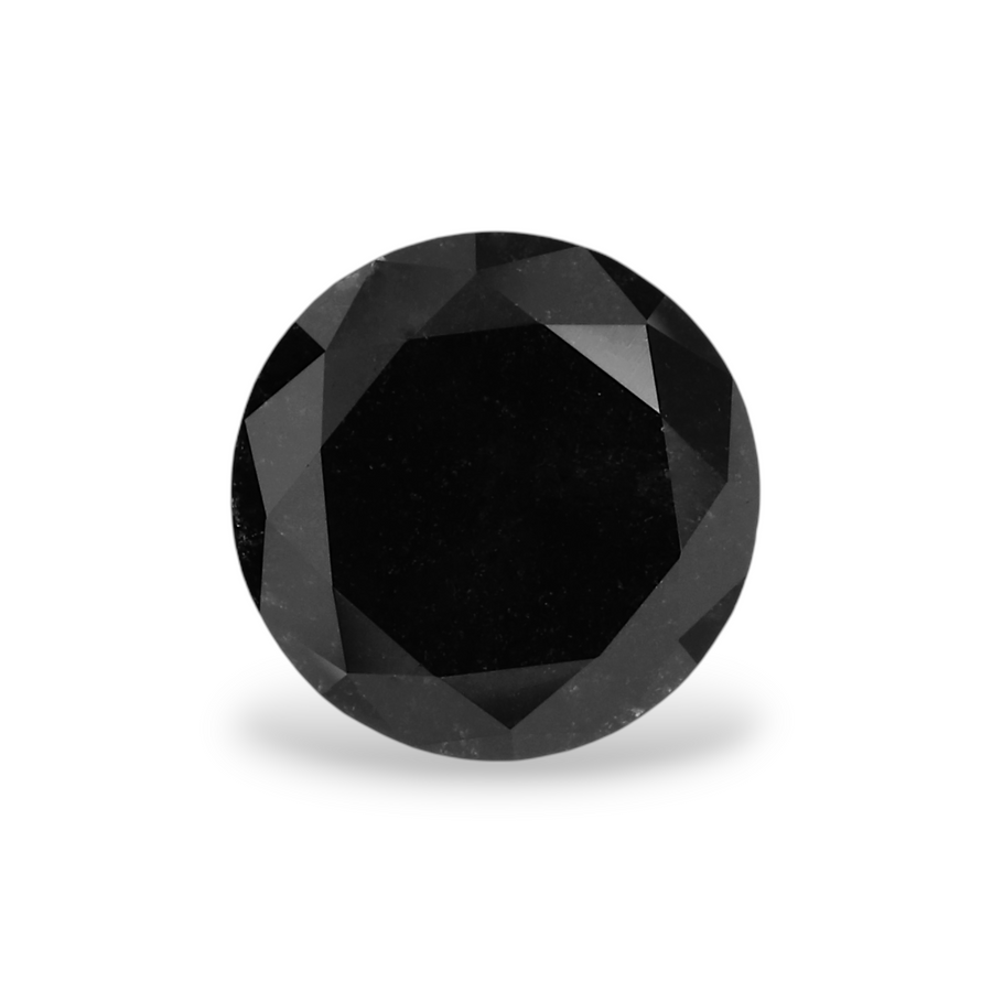 GIA 1.41 Carat Natural Fancy Black Round Diamond SE-7001GN