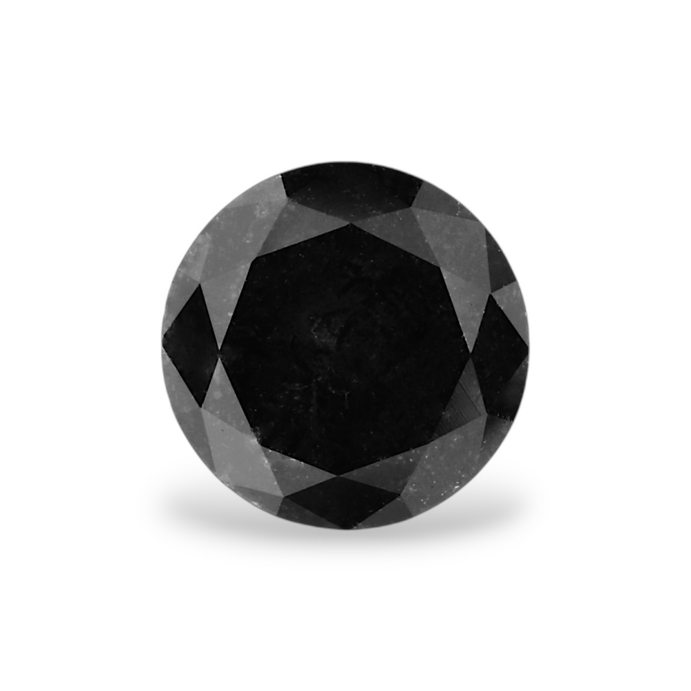 GIA 1.26 Carat Natural Fancy Black Round Diamond SE-7002GN