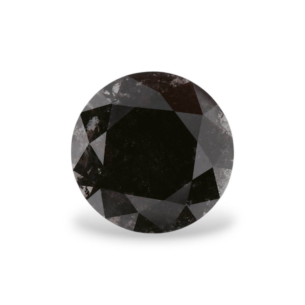 GIA 1.40 Carat Natural Fancy Black Round Diamond SE-7003GN