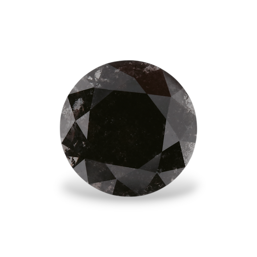 GIA 1.40 Carat Natural Fancy Black Round Diamond SE-7003GN