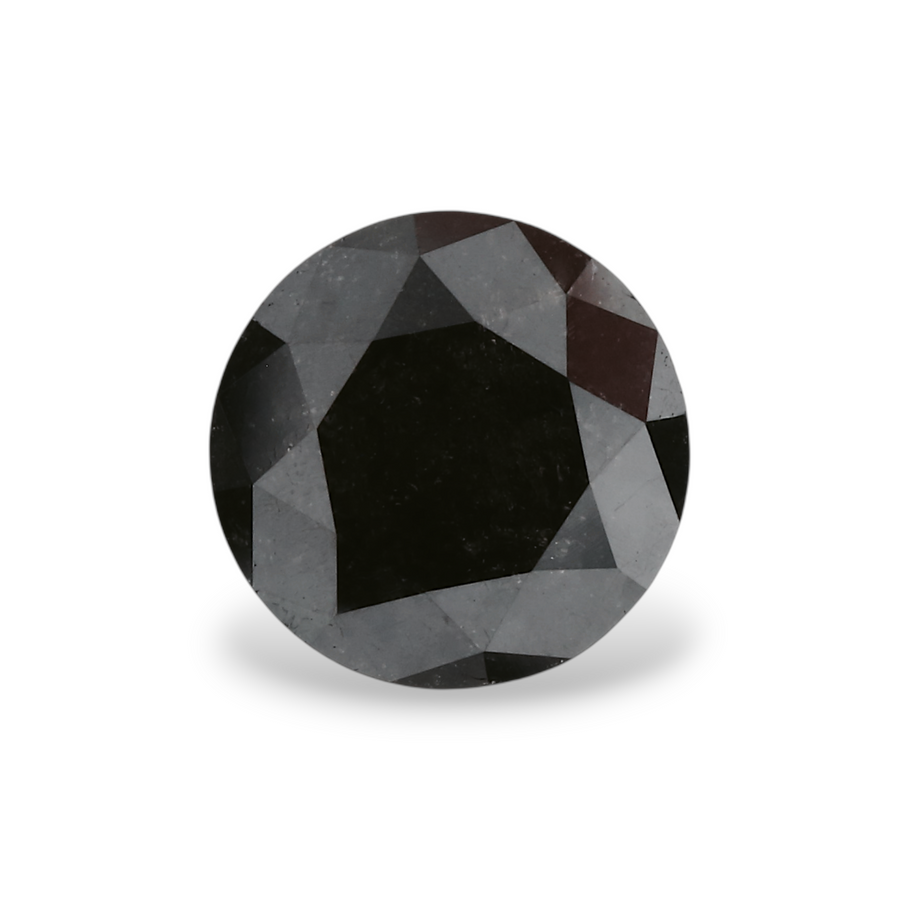 GIA 1.39 Carat Natural Fancy Black Round Diamond SE-7004GN