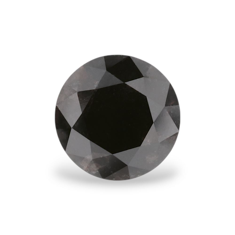 GIA 1.02 Carat Natural Fancy Black Round Diamond SE-7005GN