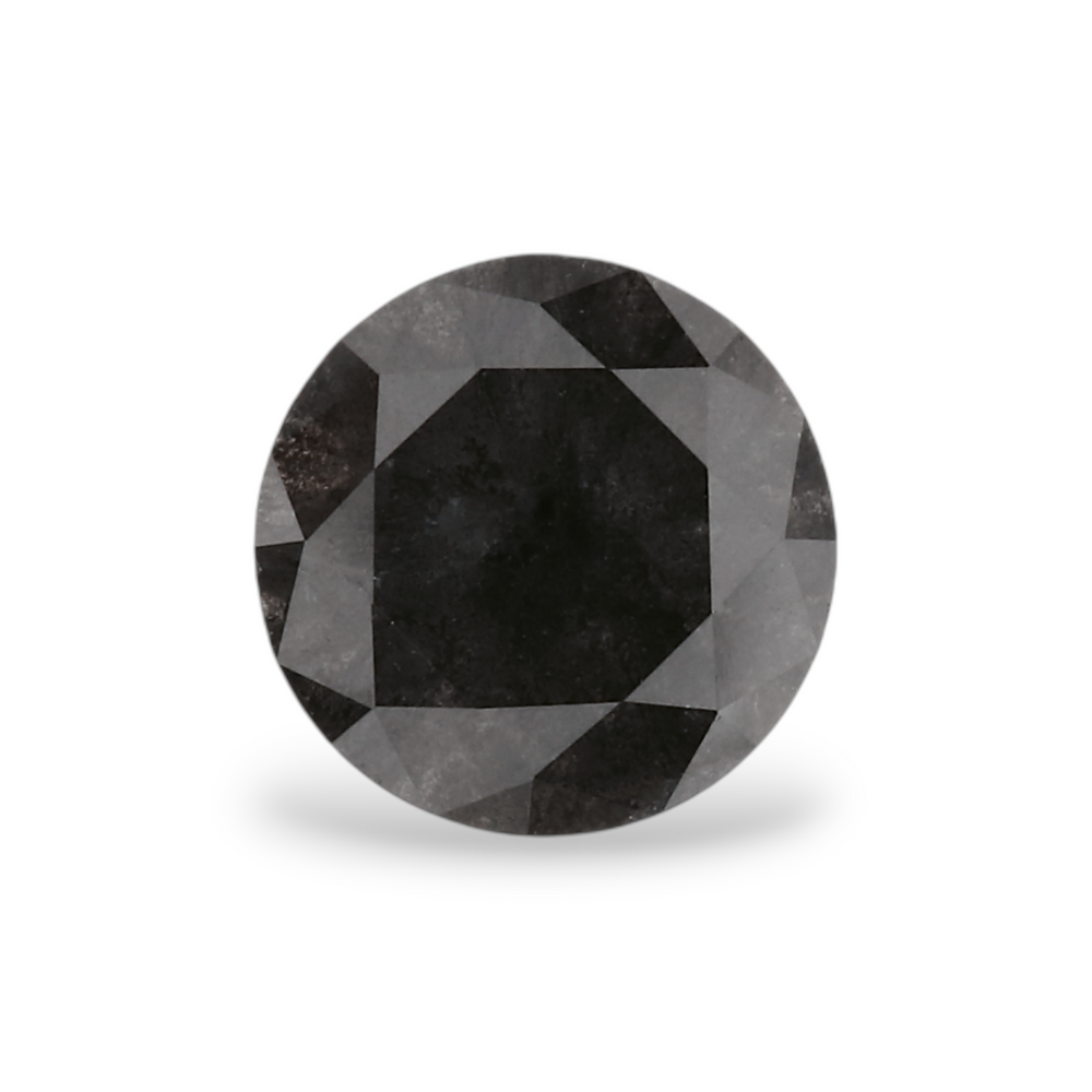GIA 0.97 Carat Natural Fancy Black Round Diamond SE-7006GN