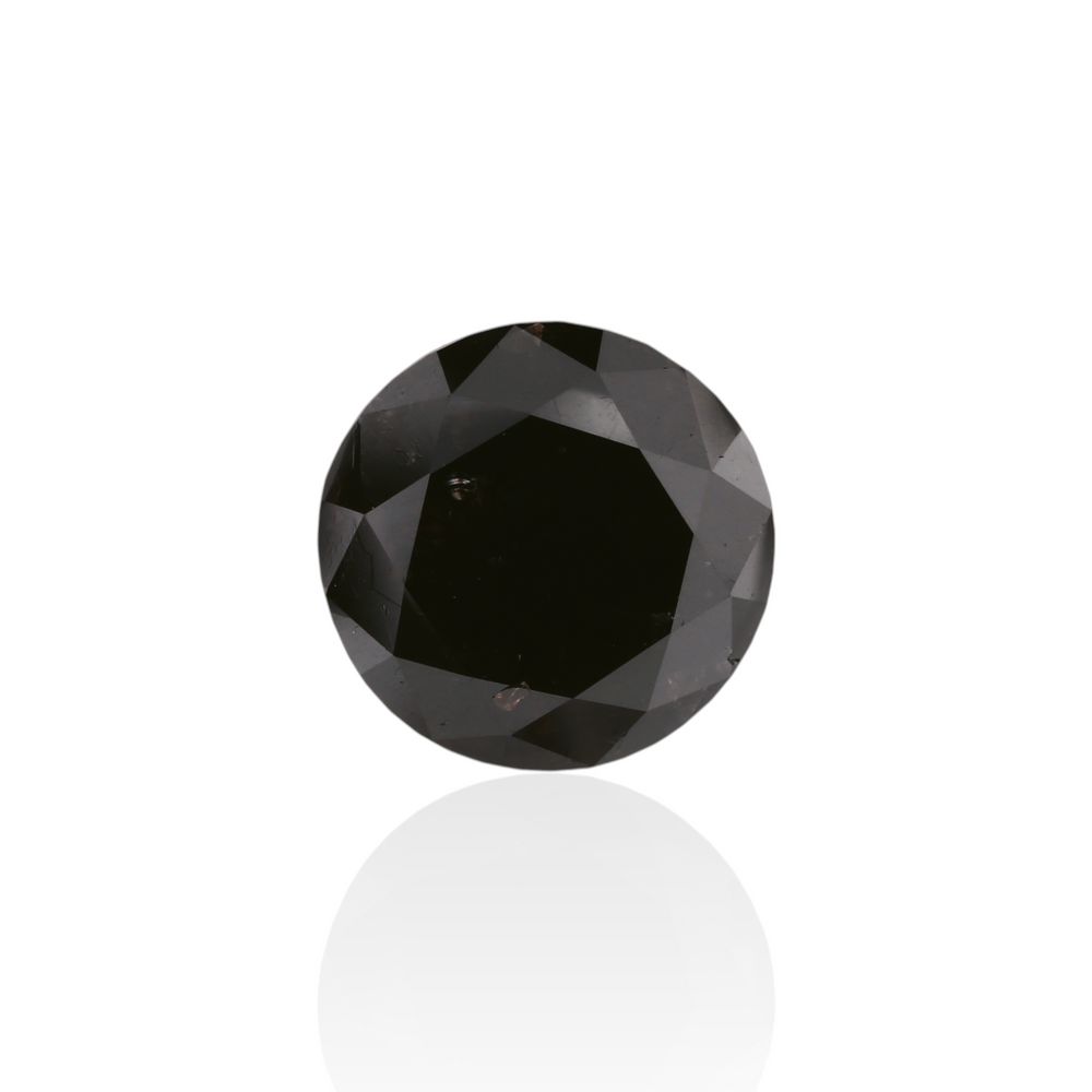 GIA 3.11 Carat Natural Fancy Black Round Diamond SE-7013GN