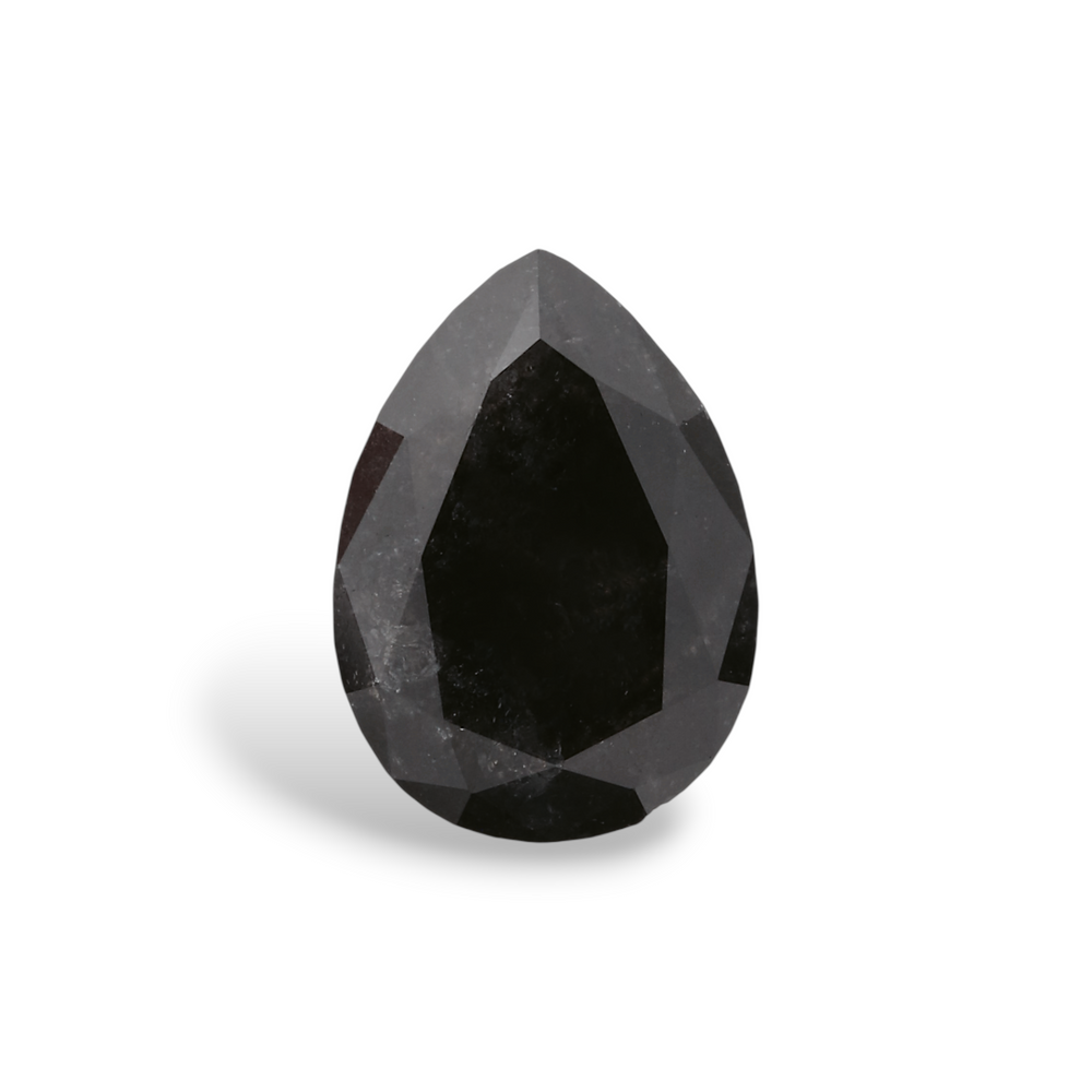 GIA 1.56 Carat Natural Fancy Black Pear Diamond SE-7066GN