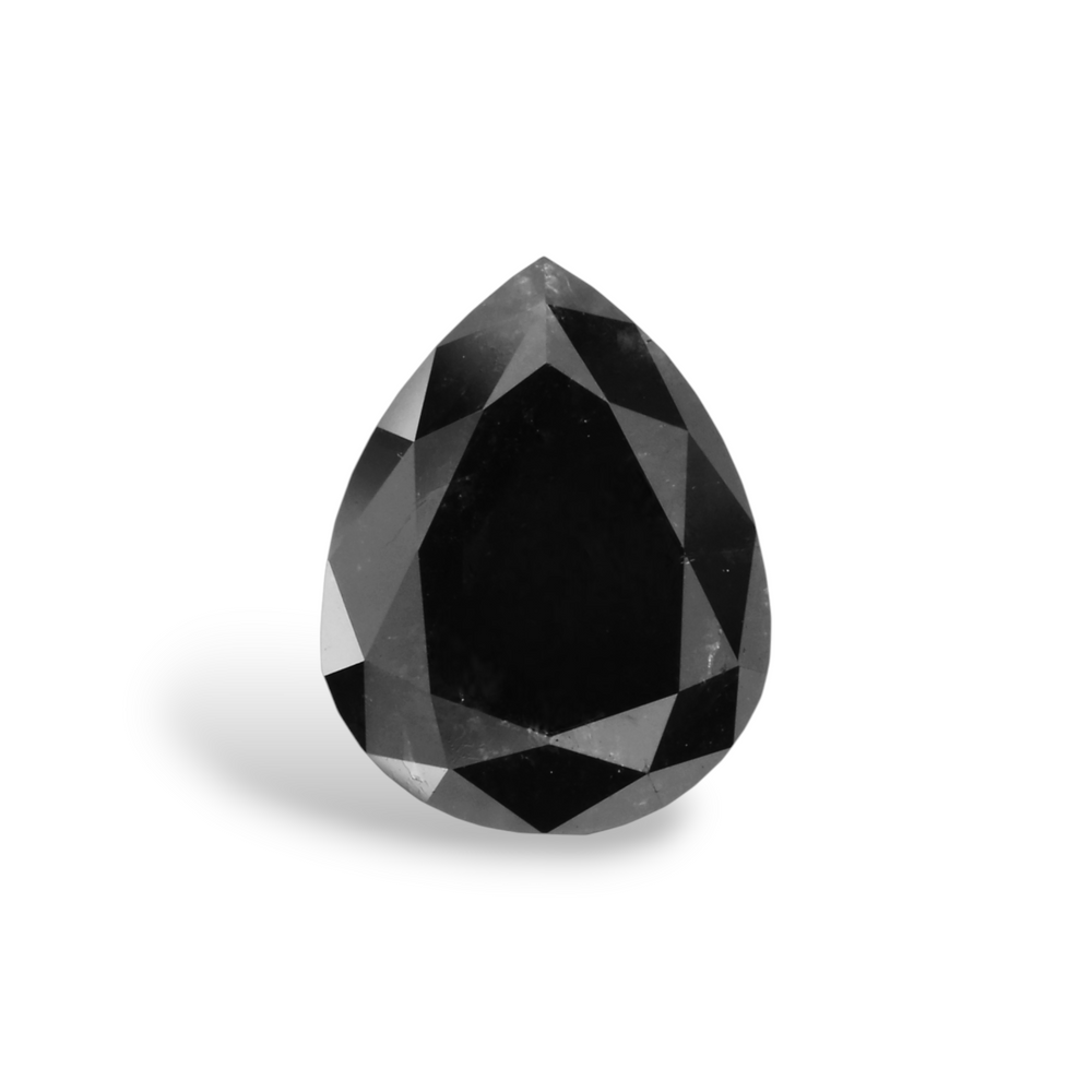 GIA 2.51 Carat Natural Fancy Black Pear Diamond SE-7069GN