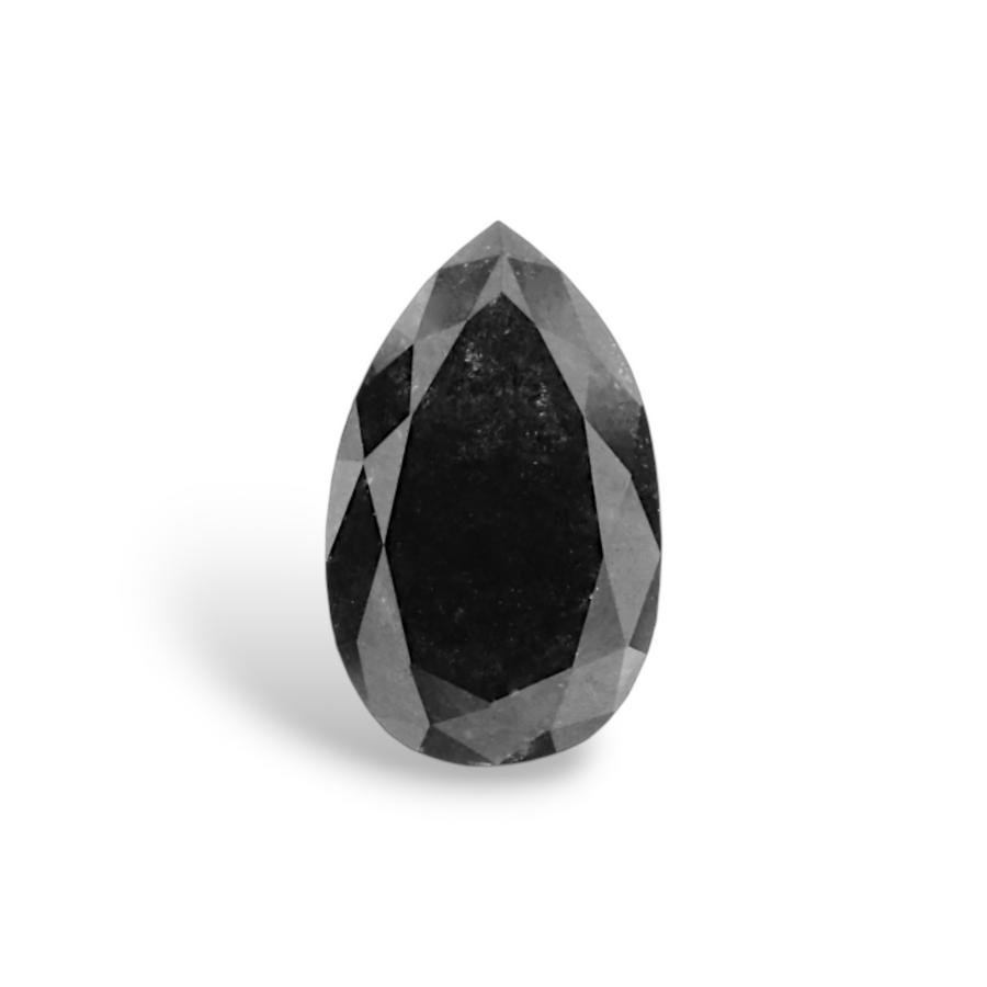 GIA 0.93 Carat Natural Fancy Black Pear Diamond SE-7071GN