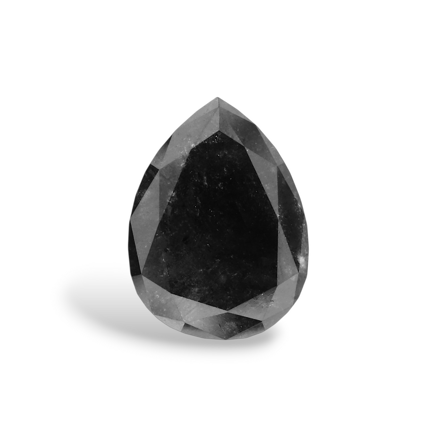 GIA 2.27 Carat Natural Fancy Black Pear Diamond SE-7072GN