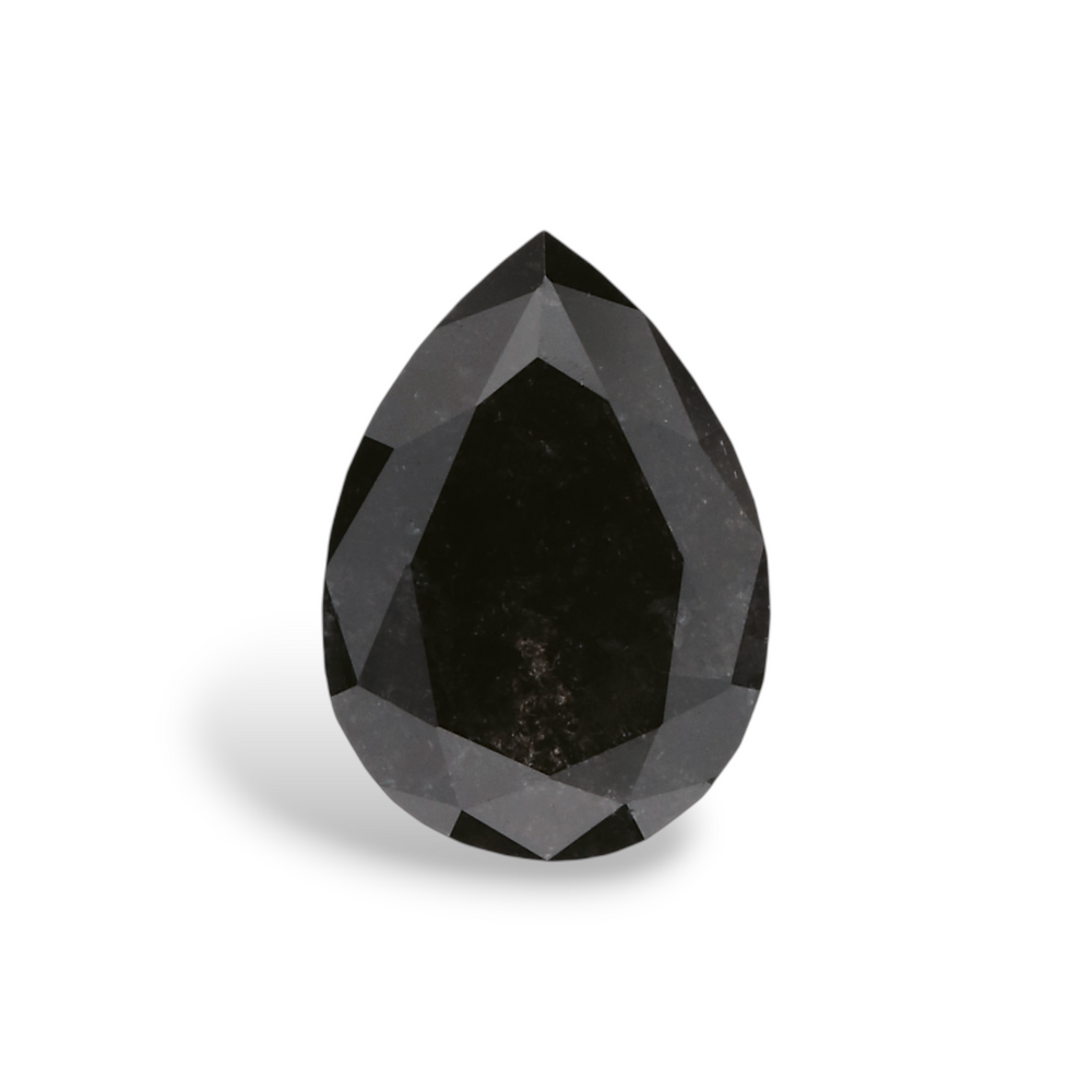 GIA 1.14 Carat Natural Fancy Black Pear Diamond SE-7074GN