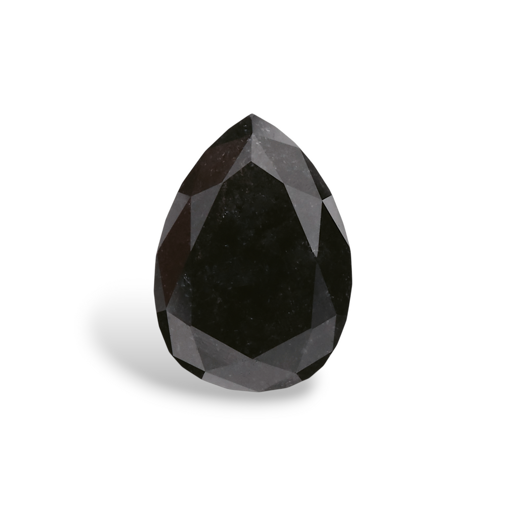 GIA 1.11 Carat Natural Fancy Black Pear Diamond SE-7077GN