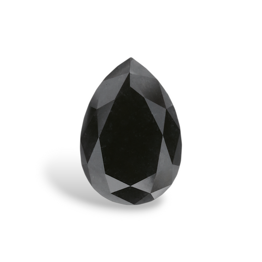 GIA 1.37 Carat Natural Fancy Black Pear Diamond SE-7082GN