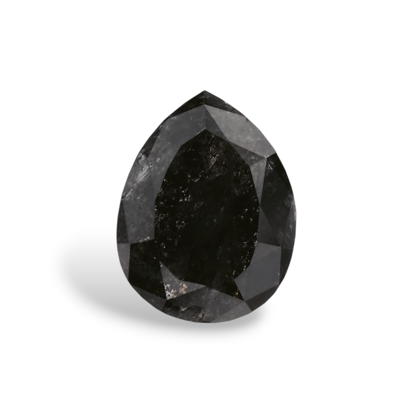GIA 0.72 Carat Natural Fancy Black Pear Diamond SE-7086GN