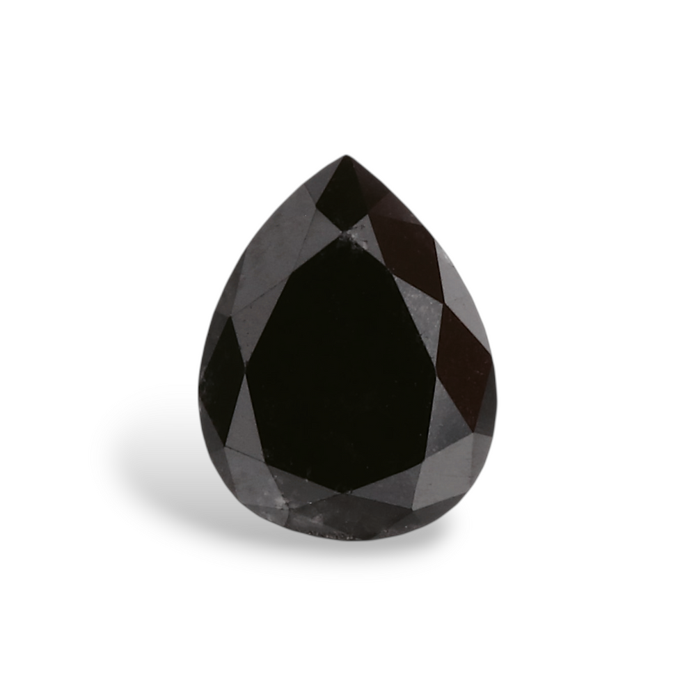 GIA 0.64 Carat Natural Fancy Black Pear Diamond SE-7088GN