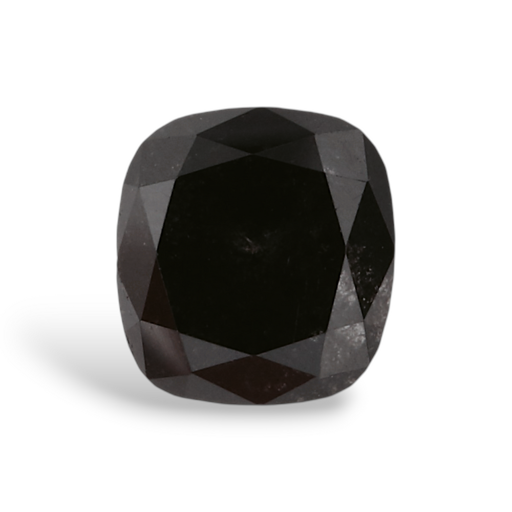 GIA 0.74 Carat Natural Fancy Black Cushion Diamond SE-7102GN