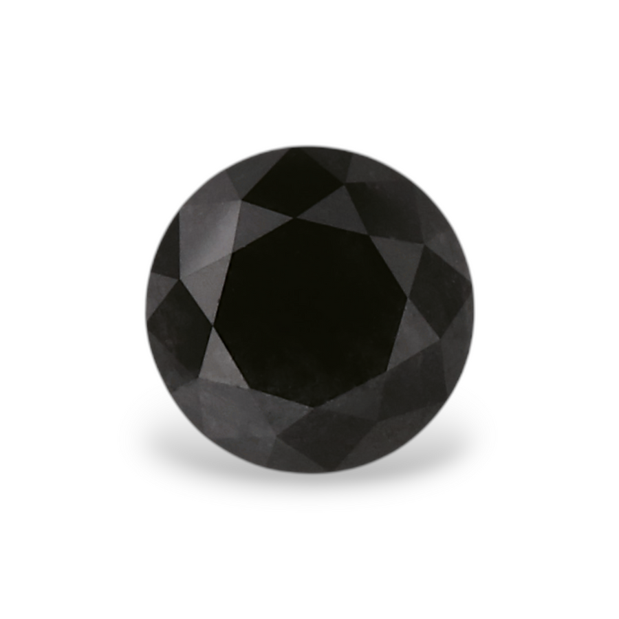 GIA 0.47 Carat Natural Fancy Black Round Diamond SE-7130GN