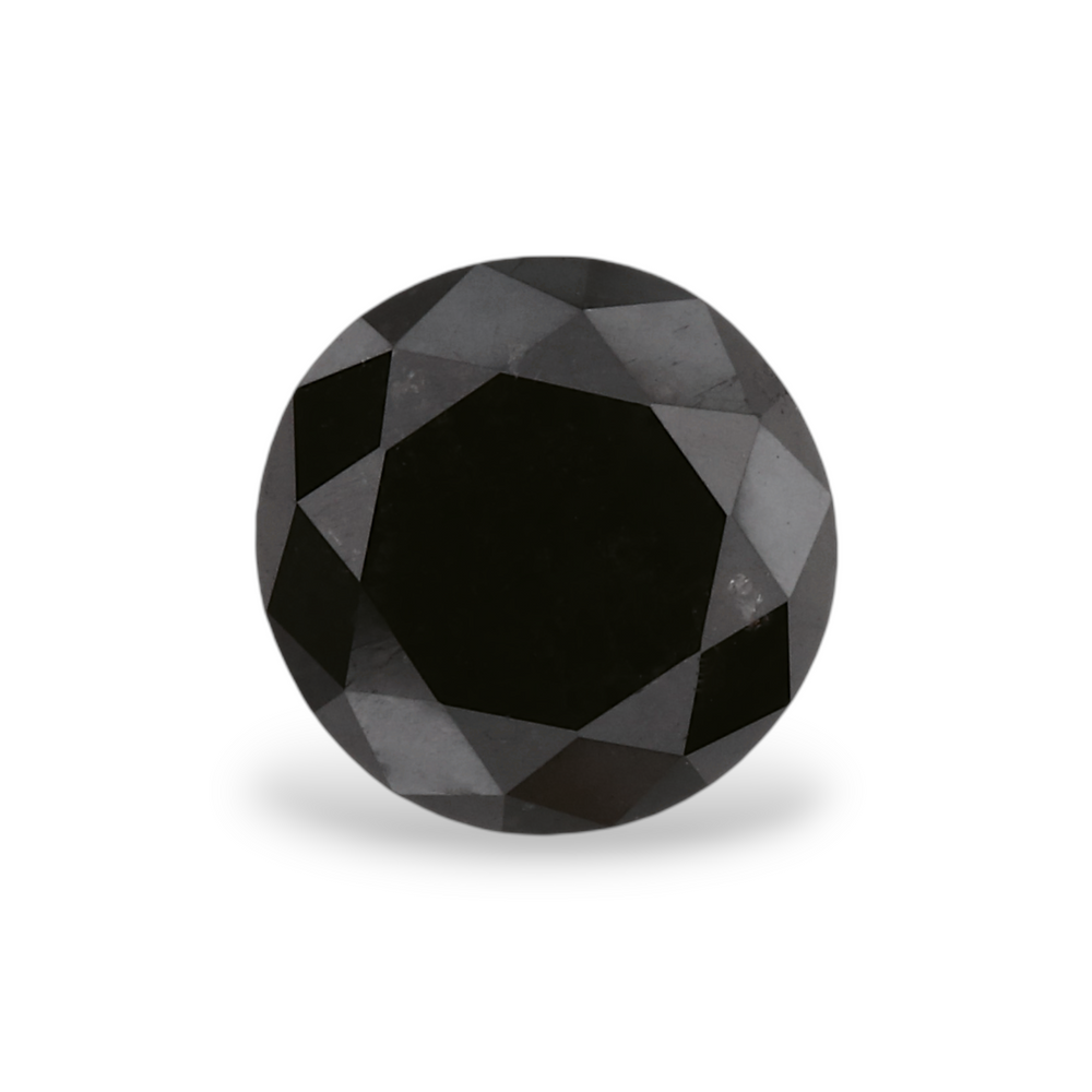 GIA 1.49 Carat Natural Fancy Black Round Diamond SE-7138GN