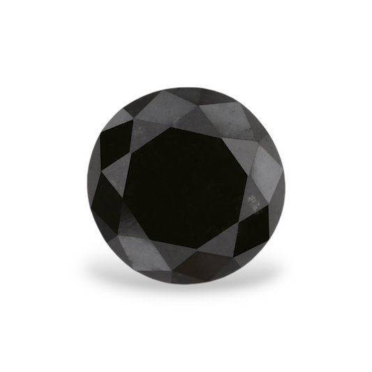 GIA 1.49 Carat Natural Fancy Black Round Diamond SE-7138GN