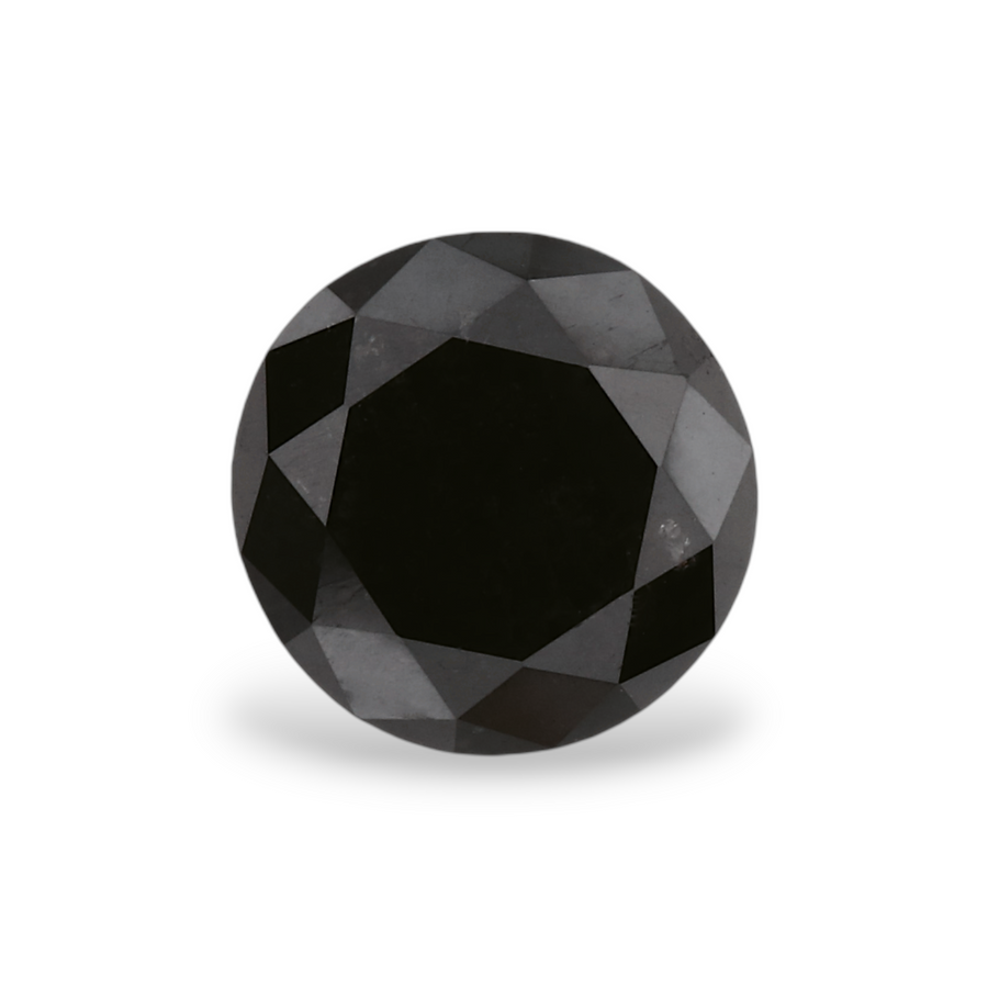 GIA 1.49 Carat Natural Fancy Black Round Diamond SE-7138GN