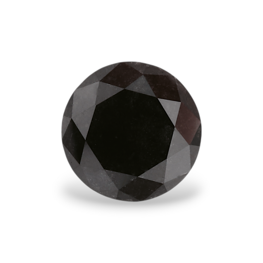 GIA 1.07 Carat Natural Fancy Black Round Diamond SE-7141GN