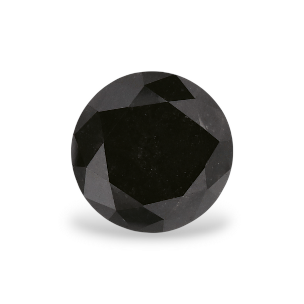 GIA 1.66 Carat Natural Fancy Black Round Diamond SE-7155GN