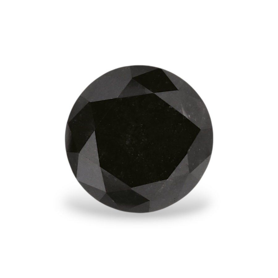 GIA 1.66 Carat Natural Fancy Black Round Diamond SE-7155GN