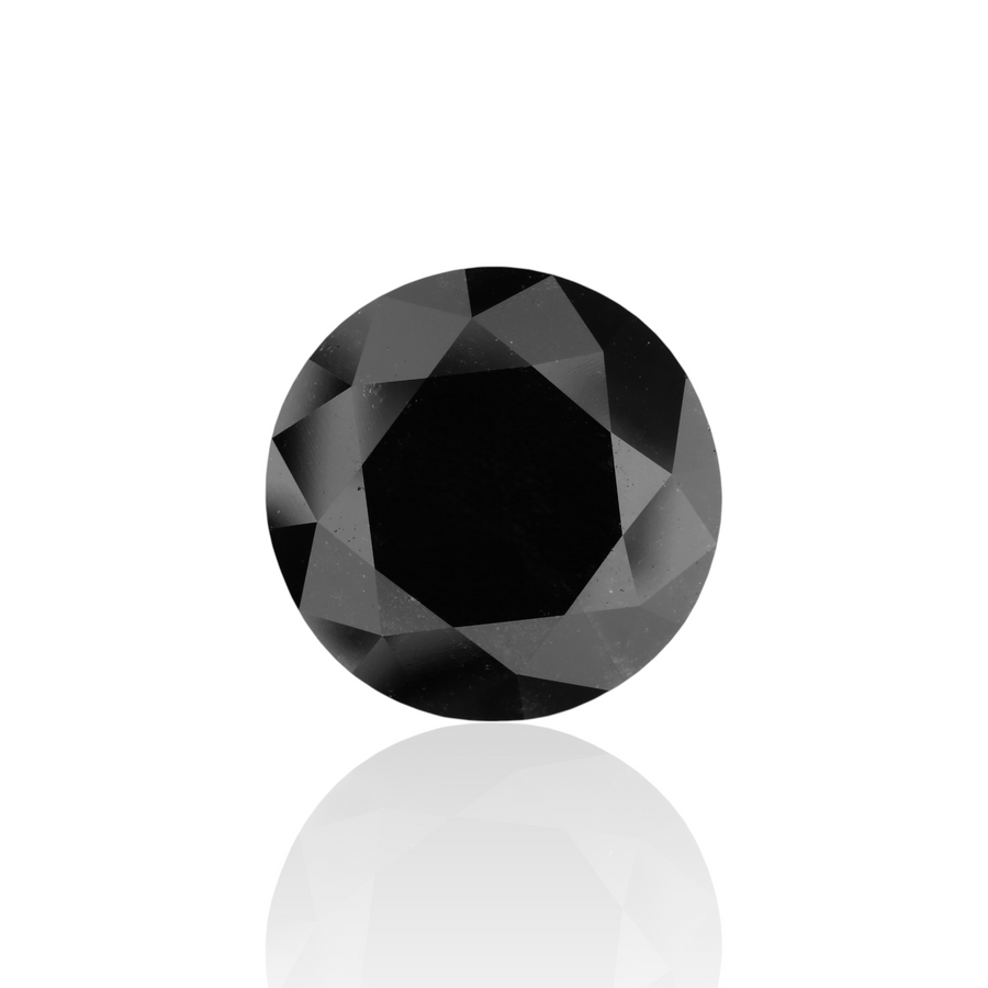 GIA 11.39 Carat Natural Fancy Black Round Diamond SE-7193GNA