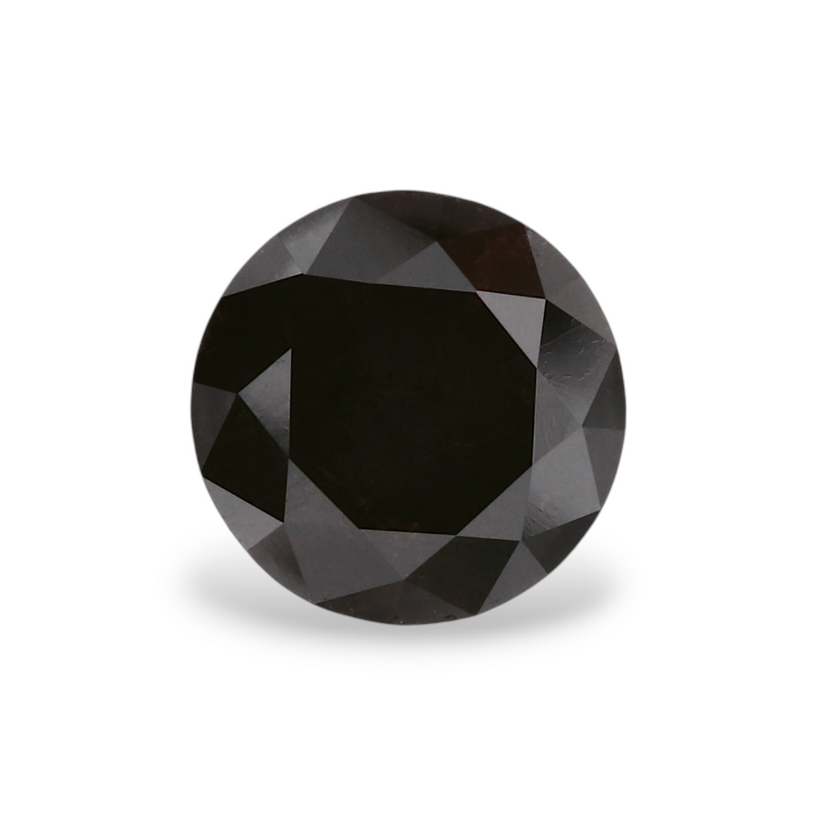 GIA 1.48 Carat Natural Fancy Black Round Diamond SE-7235GNA