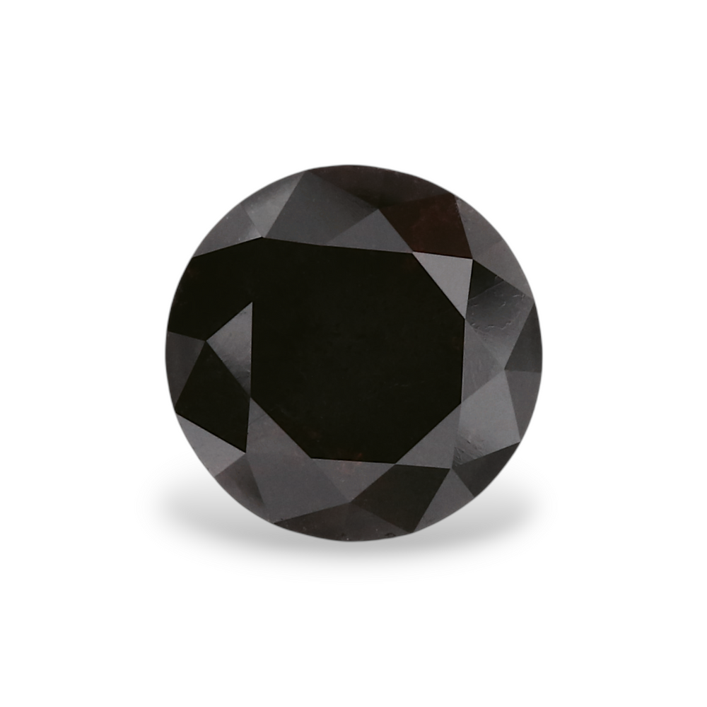 GIA 1.48 Carat Natural Fancy Black Round Diamond SE-7235GNA