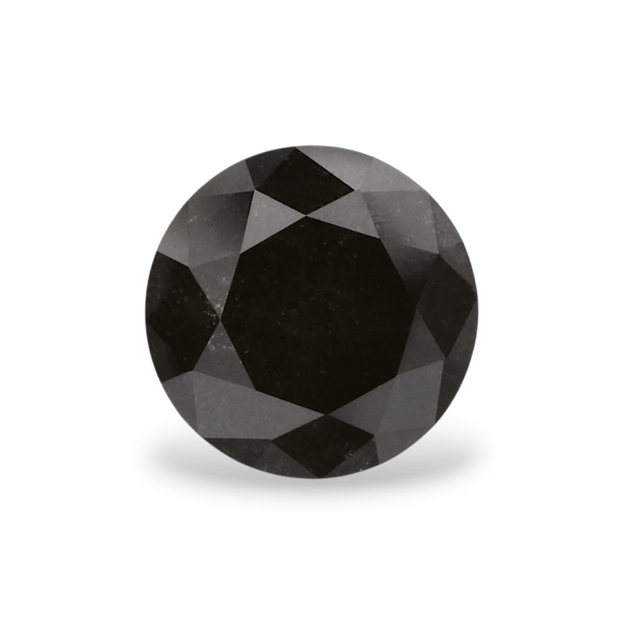 GIA 1.09 Carat Natural Fancy Black Round Diamond SE-7237GNA