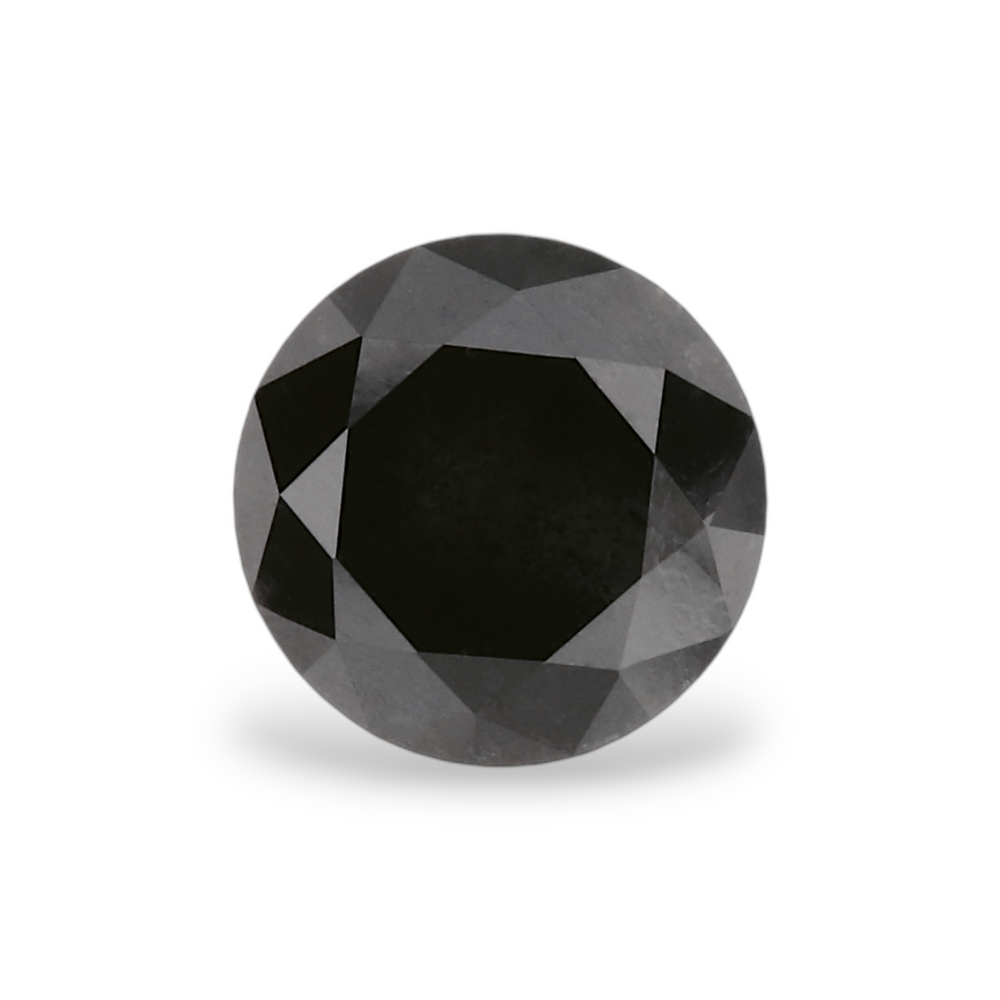 GIA 1.04 Carat Natural Fancy Black Round Diamond SE-7238GNA