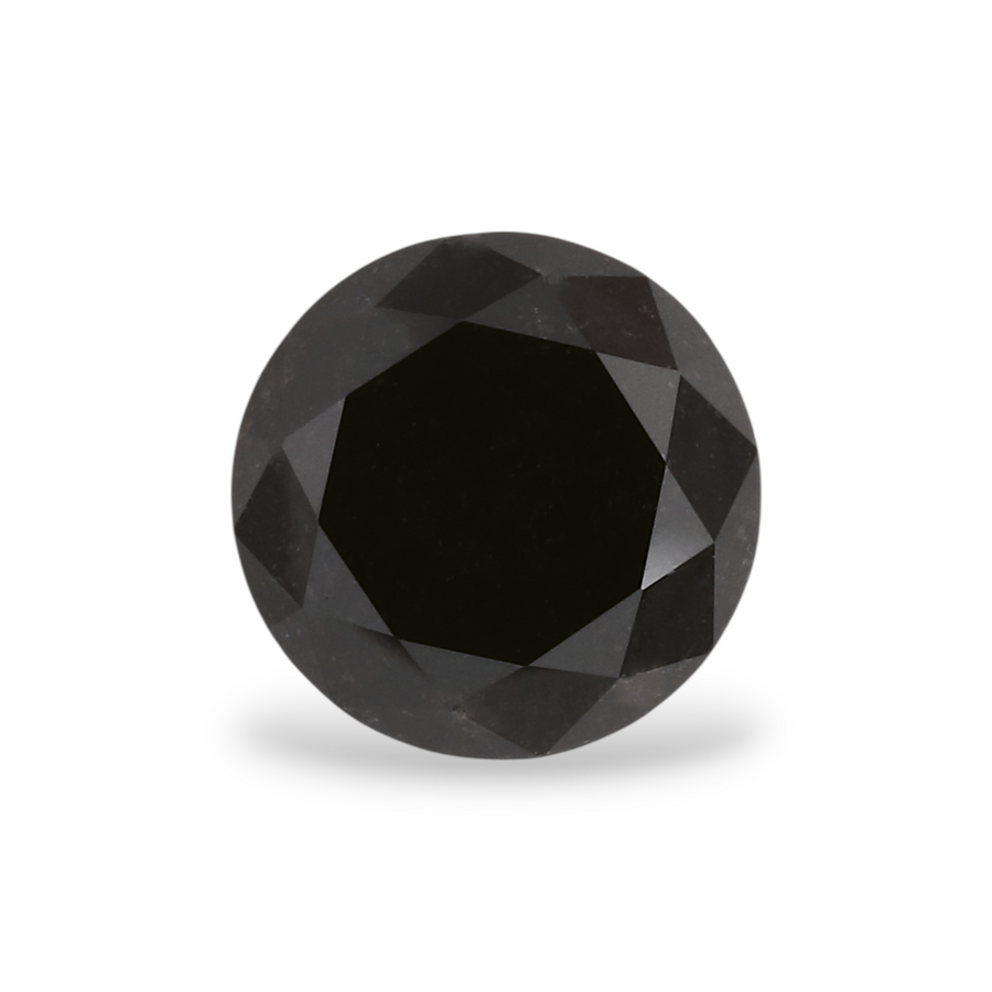 GIA 1.27 Carat Natural Fancy Black Round Diamond SE-7239GNA
