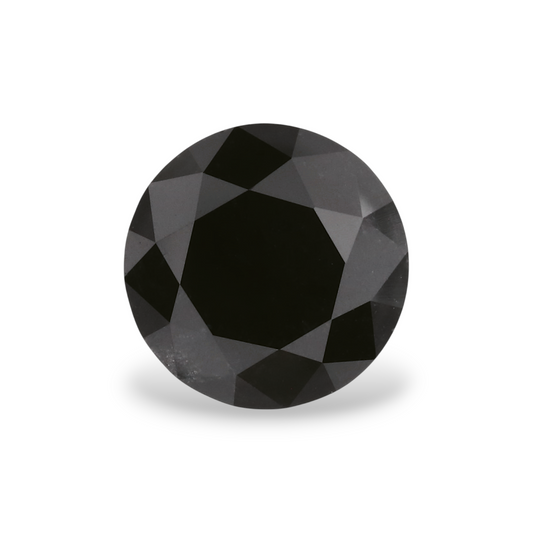 GIA 1.48 Carat Natural Fancy Black Round Diamond SE-7242GNA