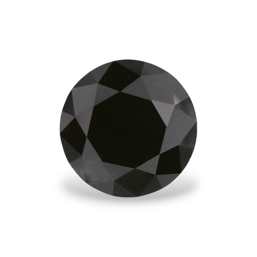 GIA 1.48 Carat Natural Fancy Black Round Diamond SE-7242GNA
