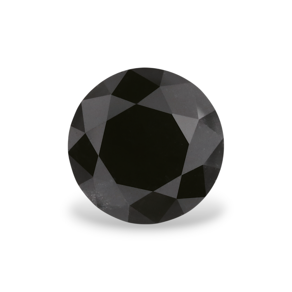GIA 1.48 Carat Natural Fancy Black Round Diamond SE-7242GNA