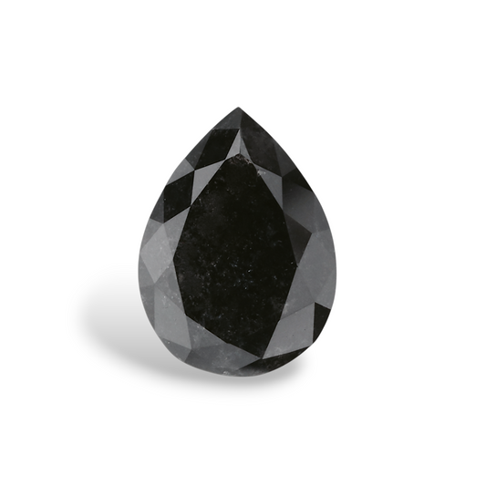 GIA 1.35 Carat Natural Fancy Black Pear Diamond SE-7248GNA