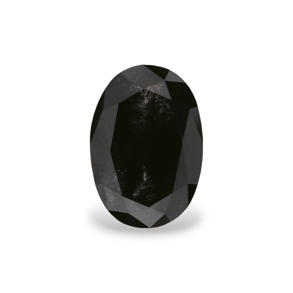 GIA 1.67 Carat Natural Fancy Black Oval Diamond SE-7253GNA