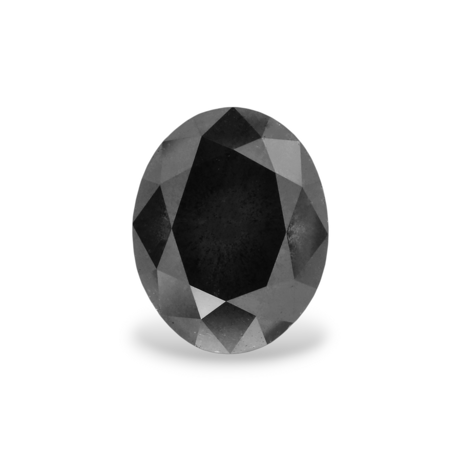 GIA 2.32 Carat Natural Fancy Black Oval Diamond SE-7255GNA