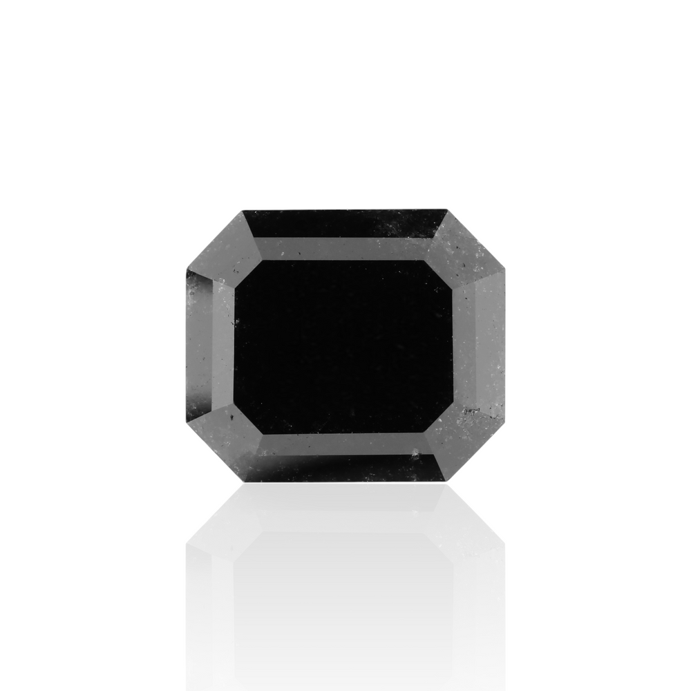 GIA 10.57 Carat Natural Fancy Black Emerald Diamond SE-7258GNA
