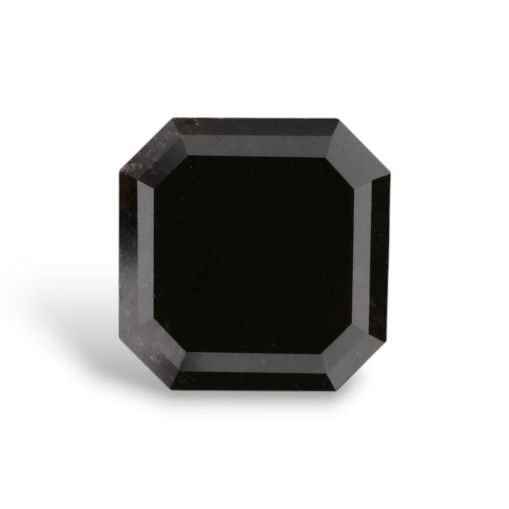 GIA 2.49 Carat Natural Fancy Black Sq emerald Diamond SE-7264GNA